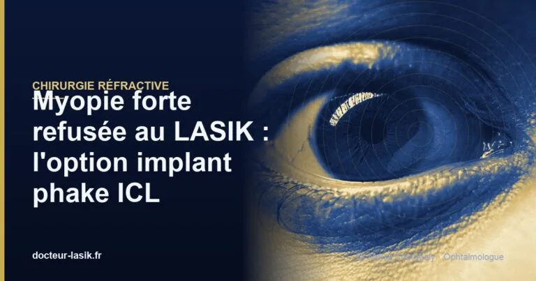 Myopie forte refusée au LASIK : l'option implant phake ICL